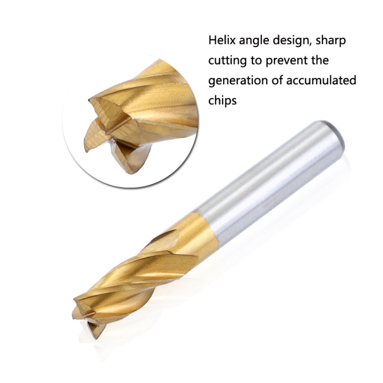 11 PCS/Set High-Speed Steel And Aluminum End Face Milling Cutter With Straight Shank Titanium-Plated Milling Cutter - Others by buy2fix | Online Shopping UK | buy2fix