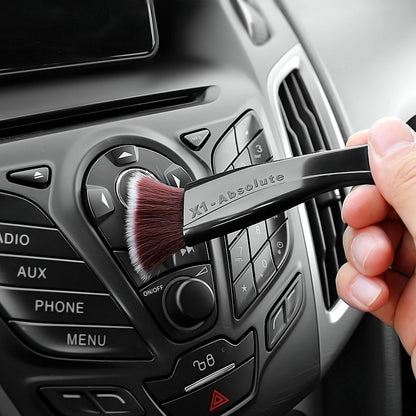 2 PCS Car Air-Conditioned Air Outlet Cleaning Brush Car Interior Cleaning Tool Dust  Soft Hair Brush(Black) - In Car by buy2fix | Online Shopping UK | buy2fix