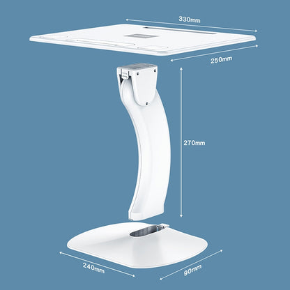 Oatsbasf 03363 Laptop Heightening Bracket Multifunctional Portable Foldable Desktop Stand(White) - Laptop Stand by Oatsbasf | Online Shopping UK | buy2fix