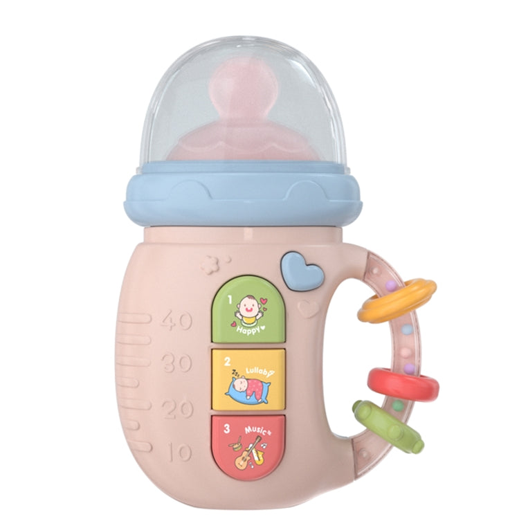 Early Education Baby Toy Newborn Light And Music Electric Comfort Milk Bottle Rattle(Pink) - Early Education Toys by buy2fix | Online Shopping UK | buy2fix