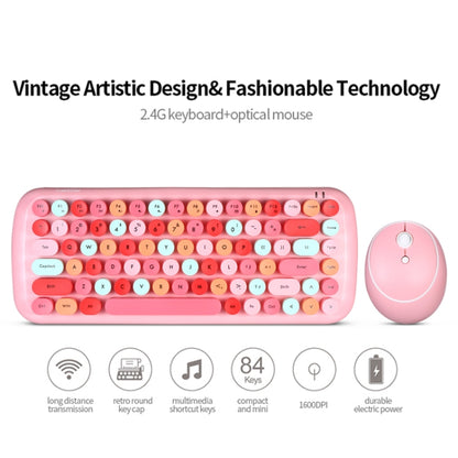 MOFii Candy Punk Keycap Mixed Color Wireless Keyboard and Mouse Set(Milk Tea Color) - Wireless Keyboard by MOFii | Online Shopping UK | buy2fix