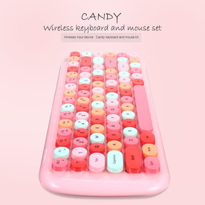 MOFii Candy Punk Keycap Mixed Color Wireless Keyboard and Mouse Set(Milk Tea Color) - Wireless Keyboard by MOFii | Online Shopping UK | buy2fix