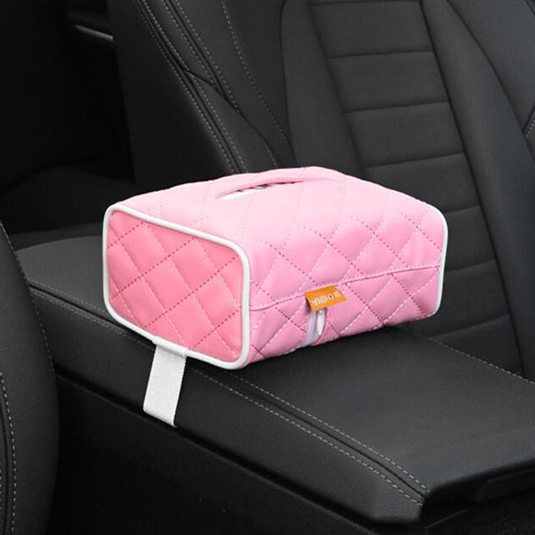 2 PCS GM-020 Car Sun Visor Chair Back Mount Car Paper Towel Box(Pink) - In Car by buy2fix | Online Shopping UK | buy2fix