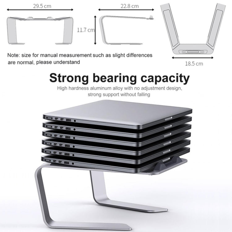 BONERUY P49 Aluminium Alloy Heat-Dissipating Notebook Holder Storage Heightened Holder(Grey) - Computer & Networking by BONERUY | Online Shopping UK | buy2fix