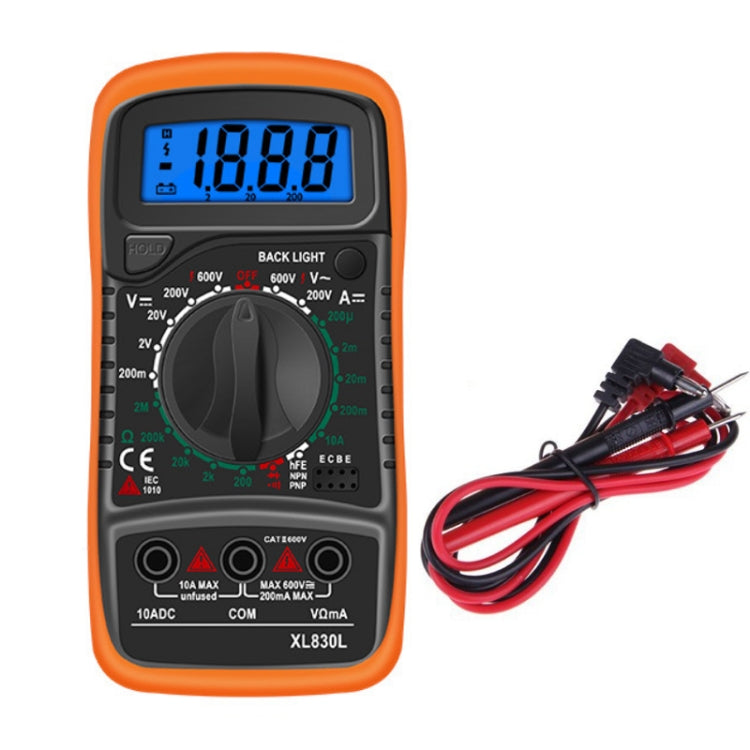 ANENG XL830L Multi-Function Digital Display High-Precision Digital Multimeter, Specification: Bubble Bag Packing(Orange) - Consumer Electronics by ANENG | Online Shopping UK | buy2fix