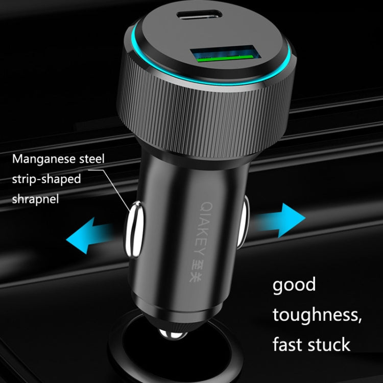 QIAKEY TM329 Dual Port Fast Charge Car Charger - Car Charger by QIAKEY | Online Shopping UK | buy2fix