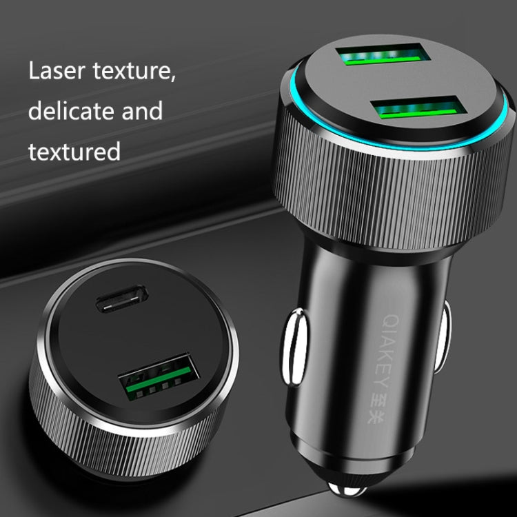 QIAKEY TM329 Dual Port Fast Charge Car Charger - Car Charger by QIAKEY | Online Shopping UK | buy2fix