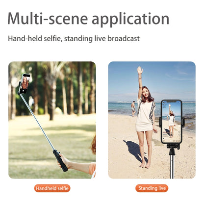 CYKE Folding Telescopic Mobile Phone Broadcast Stand Tripod, Specification: A31E-1.6m (With Light) - Consumer Electronics by CYKE | Online Shopping UK | buy2fix