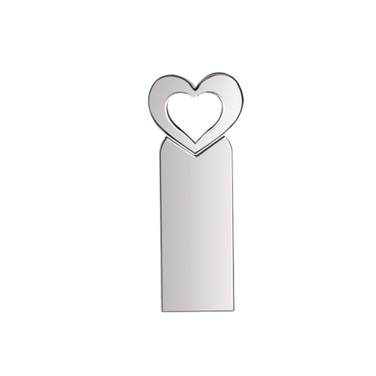 Zshqu2 Heart-Shaped USB 2.0 High Speed Metal USB Flash Drives, Capacity: 128GB(White) - USB Flash Drives by buy2fix | Online Shopping UK | buy2fix