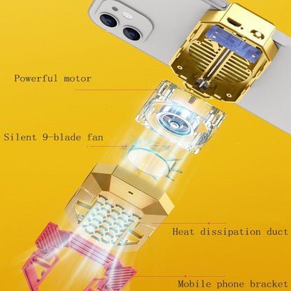 L06 Color Matching RGB Light Mobile Phone Radiator With Mobile Phone Bracket Function, Plug-in - Cooling Fan Radiator by buy2fix | Online Shopping UK | buy2fix