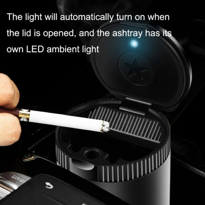 LED Car Ashtray With Cover(Gold) - In Car by buy2fix | Online Shopping UK | buy2fix