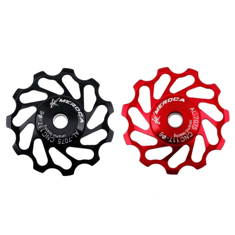 MEROCA Ceramic Bearing Mountain Bike Guide Wheel(11T Red) - Outdoor & Sports by MEROCA | Online Shopping UK | buy2fix