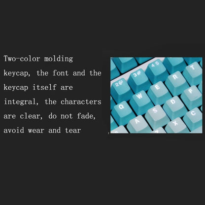 104 Keys Light-transmitting Dip-dyed Keycaps(Blue Enchantress) - Other by buy2fix | Online Shopping UK | buy2fix