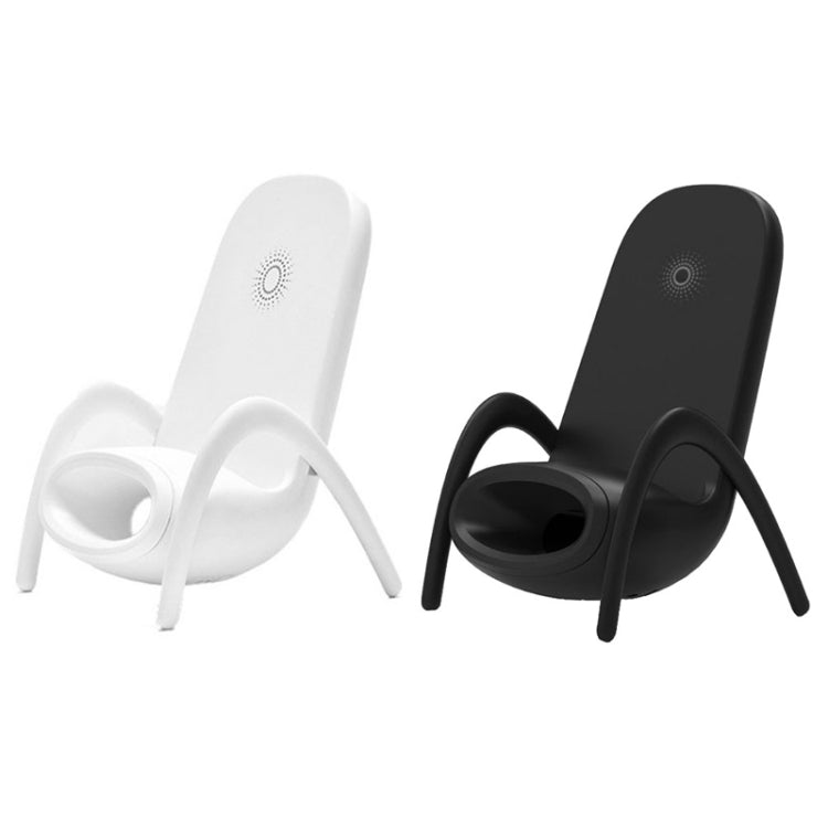 JP-wxc Chair Shape Wireless Charger with Amplifier Function(White) - Apple Accessories by buy2fix | Online Shopping UK | buy2fix