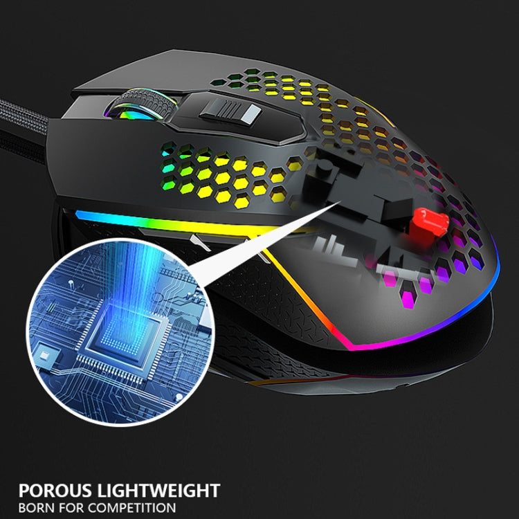 LEAVEN S50 6Keys Macro Definition Programmable RGB Lighted Gaming Wired Mouse, Cable Length: 1.5m(Pink) - Wired Mice by LEAVEN | Online Shopping UK | buy2fix