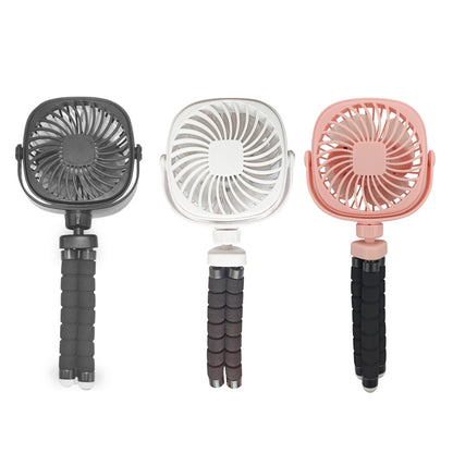 Octopus Stroller Deformation Fan Desktop Portable Handheld USB Small Fan, Colour: 1200mAh White - Consumer Electronics by buy2fix | Online Shopping UK | buy2fix