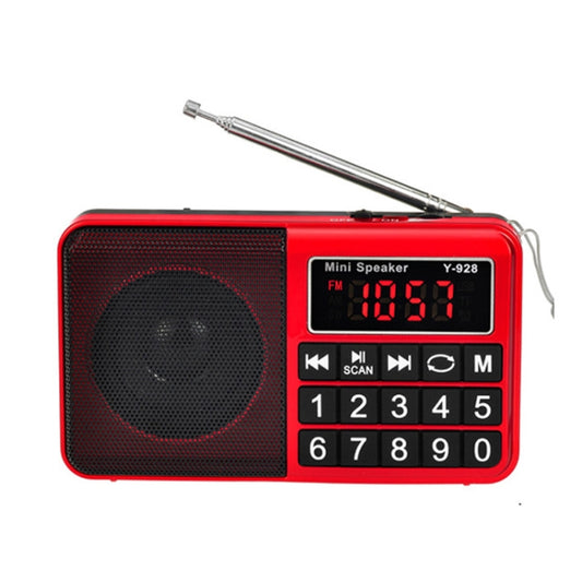 Y-928 FM Radio LED Display MP3 Support  TF Card U Disk(Red) - Consumer Electronics by buy2fix | Online Shopping UK | buy2fix