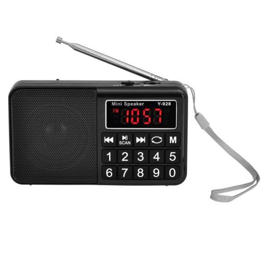 Y-928 FM Radio LED Display MP3 Support  TF Card U Disk(Black) - Consumer Electronics by buy2fix | Online Shopping UK | buy2fix