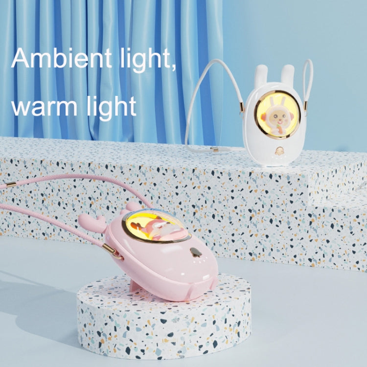 Star Pet Hanging Neck Fan USB Hand-Held Silent Luminous Fan(Pink) - Consumer Electronics by buy2fix | Online Shopping UK | buy2fix