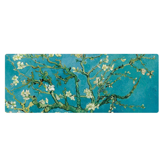 300x800x3mm Locked Am002 Large Oil Painting Desk Rubber Mouse Pad(Apricot Flower) - Mouse Pads by buy2fix | Online Shopping UK | buy2fix