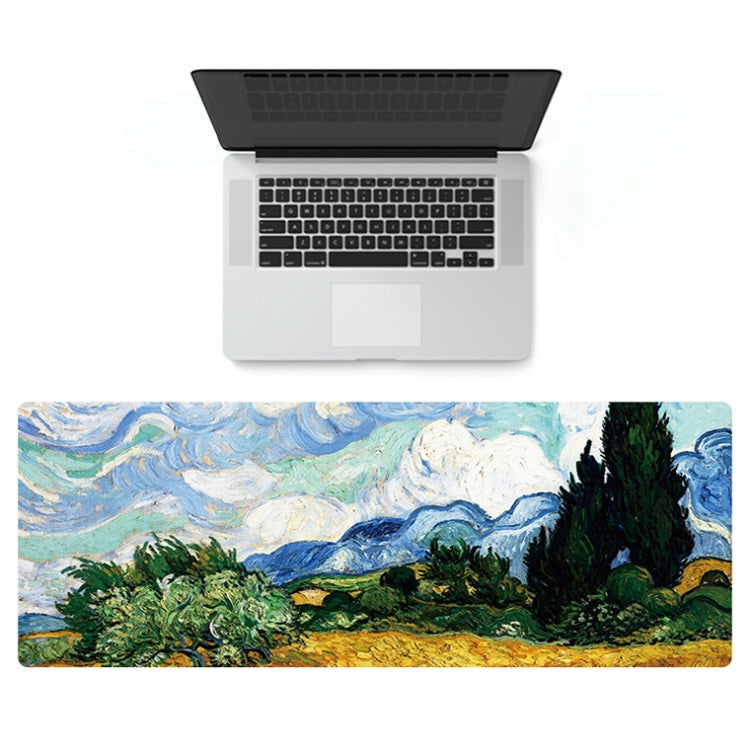 300x800x5mm Locked Am002 Large Oil Painting Desk Rubber Mouse Pad(Iris) - Mouse Pads by buy2fix | Online Shopping UK | buy2fix