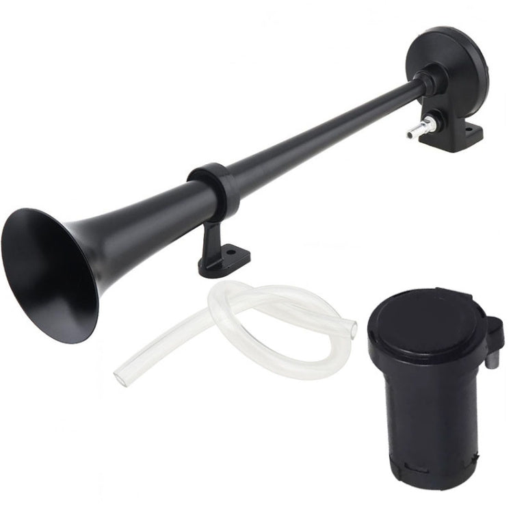 450mm Universal 17-Inch 150dB Loud Car Air Speaker(24V Black Speaker) - In Car by buy2fix | Online Shopping UK | buy2fix