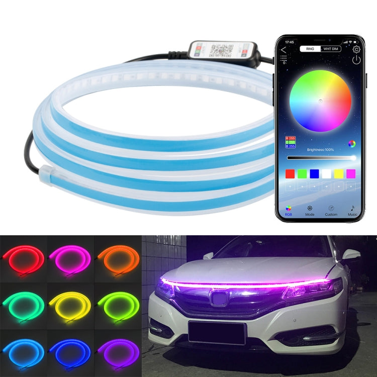 Car LED Streamer Decorative Hood Atmosphere Lights, Style: APP Colorful Light(1.5m) - In Car by buy2fix | Online Shopping UK | buy2fix