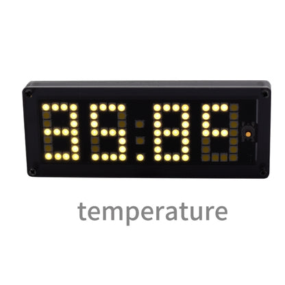 LED Dot Matrix Clock Car Thermometer Battery Voltage Measurement(White) - In Car by buy2fix | Online Shopping UK | buy2fix