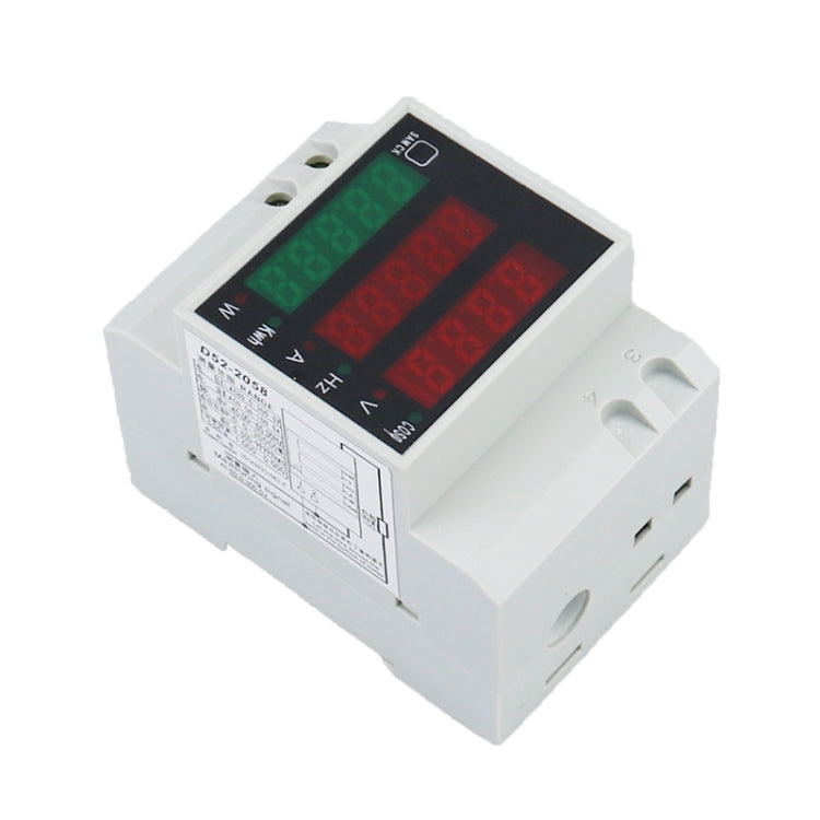 D52-2058 Wattmeter Din rail Volt Current Meter, Specification: AC80-300V Built-in CT - Consumer Electronics by buy2fix | Online Shopping UK | buy2fix