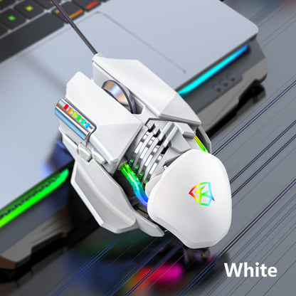 Y-FRUITFUL P3 6 Keys RGB Lighting Adjustable Wired Mouse(White) - Wired Mice by buy2fix | Online Shopping UK | buy2fix