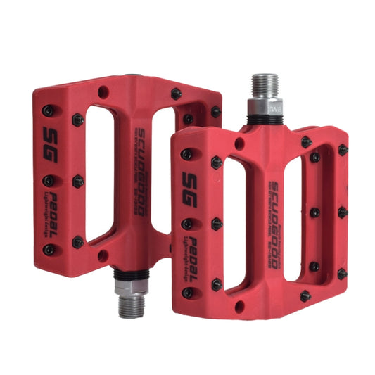FMFXTR Mountain Bicycle Pedal Nylon Fiber Bearing Non-Slip Pedal(SG-12B Red) - Outdoor & Sports by FMFXTR | Online Shopping UK | buy2fix