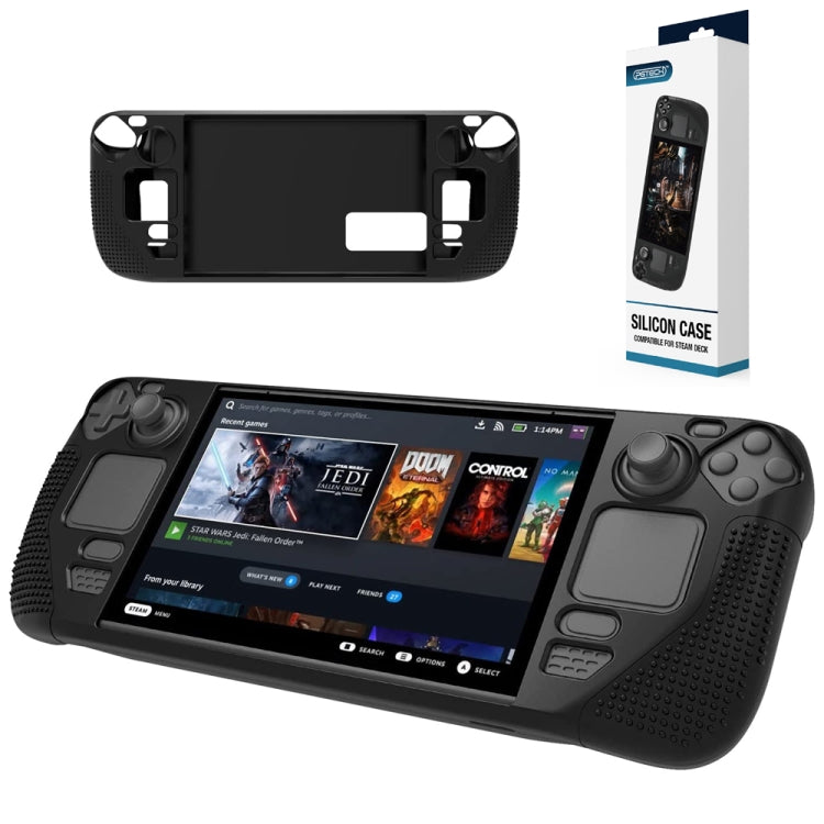 PGTECH Game Console Silicone Case With Anti-Slip Particles for Steam Deck(Black) - Pocket Console by buy2fix | Online Shopping UK | buy2fix
