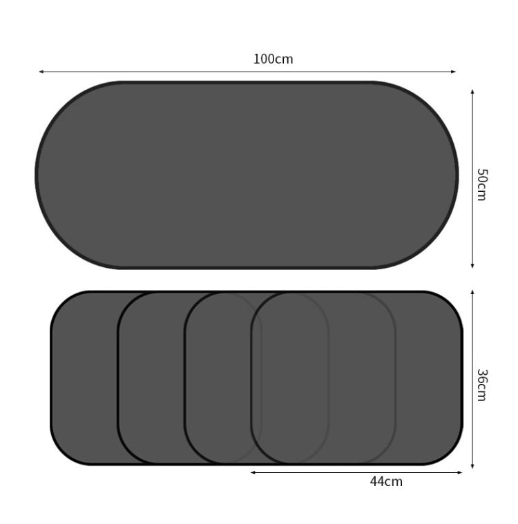 Non-Porous Suction Cup Car Mesh Sunshade(Black Rear Block+Black Side Block x 4) - In Car by buy2fix | Online Shopping UK | buy2fix