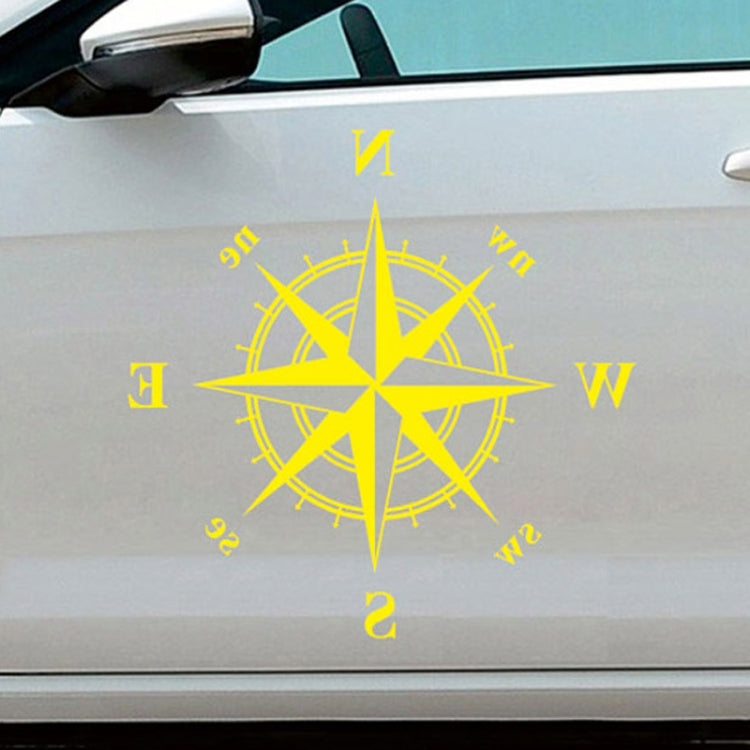 D-336 Car Compass Graphic Sticker Hood Car Body Universal Sticker(Yellow) - In Car by buy2fix | Online Shopping UK | buy2fix