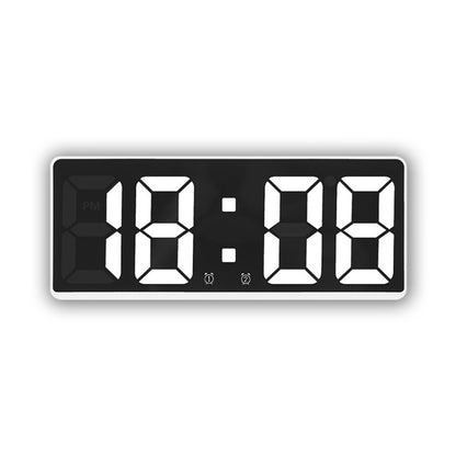 LED Bedside Alarm Clock Battery Plug-In Dual-Purpose Clock(White) - Alarm Clocks by buy2fix | Online Shopping UK | buy2fix