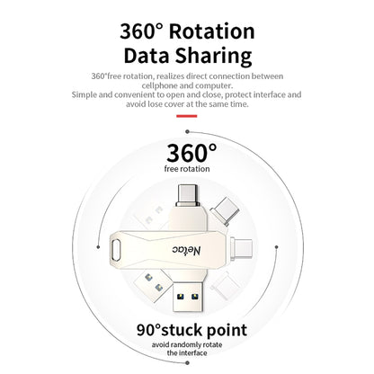 Netac U782C Type-C Dual Interface High-Speed Metal Computer USB Flash Drive, Capacity: 32GB - USB Flash Drives by Netac | Online Shopping UK | buy2fix