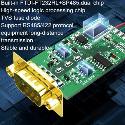 DTECH DT-5119 0.5m USB To RS485/422 Industrial Converter Serial Line Communication Adapter - RS485 / RS232 Series by DTECH | Online Shopping UK | buy2fix