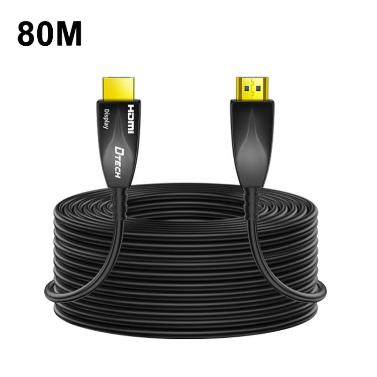 DTECH HDMI 2.0 Version Fiber Optical Line 4K 60Hz Large Screen TV Engineering Wiring, Length: 80m - Cable by DTECH | Online Shopping UK | buy2fix