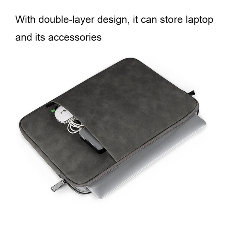 ND01DZ Double Layer Waterproof Laptop Liner Bag, Size: 13.3 inches(Light Gray) - 13.3 inch by buy2fix | Online Shopping UK | buy2fix