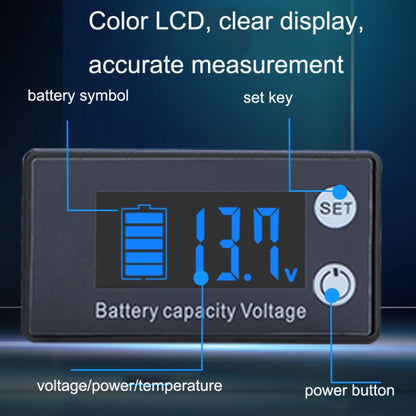 Two-Line Digital Display DC Voltmeter Lead-Acid Lithium Battery Charge Meter, Color: Green - Consumer Electronics by buy2fix | Online Shopping UK | buy2fix