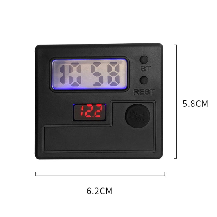 Motorcycle Clock Digital Display Dual USB Phone Charger Waterproof 5V 3A Fast Charge(Black) - In Car by buy2fix | Online Shopping UK | buy2fix