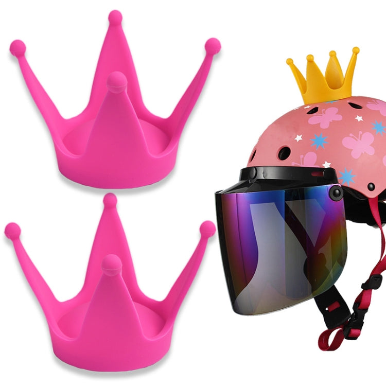 2PCS Motorcycle Crown Sucker Helmet Decoration(Peach Red) - In Car by buy2fix | Online Shopping UK | buy2fix