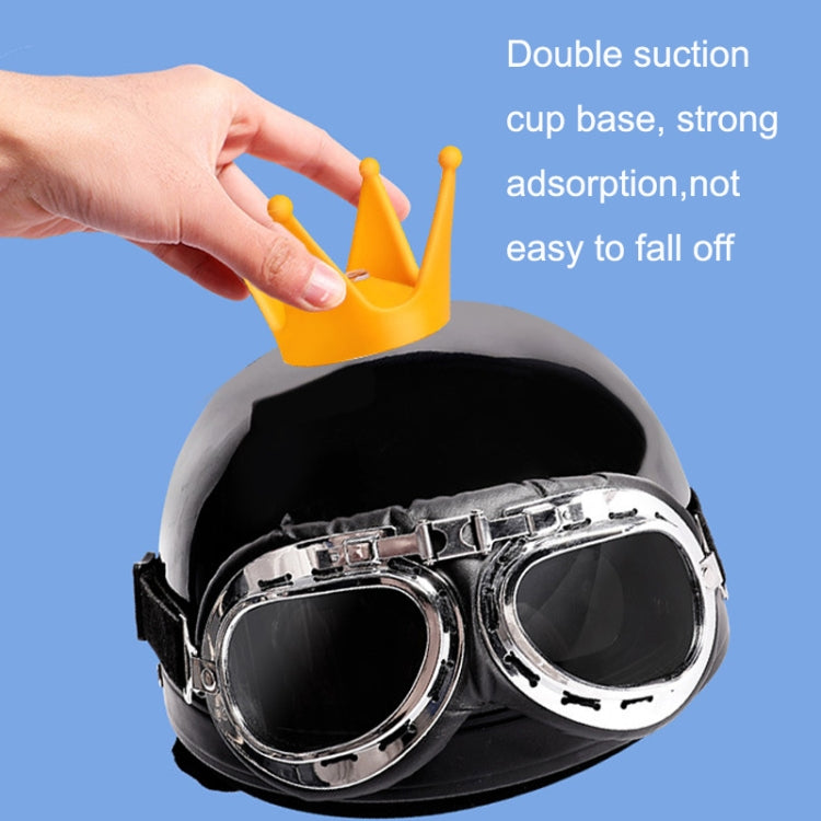 2PCS Motorcycle Crown Sucker Helmet Decoration(Gray) - In Car by buy2fix | Online Shopping UK | buy2fix