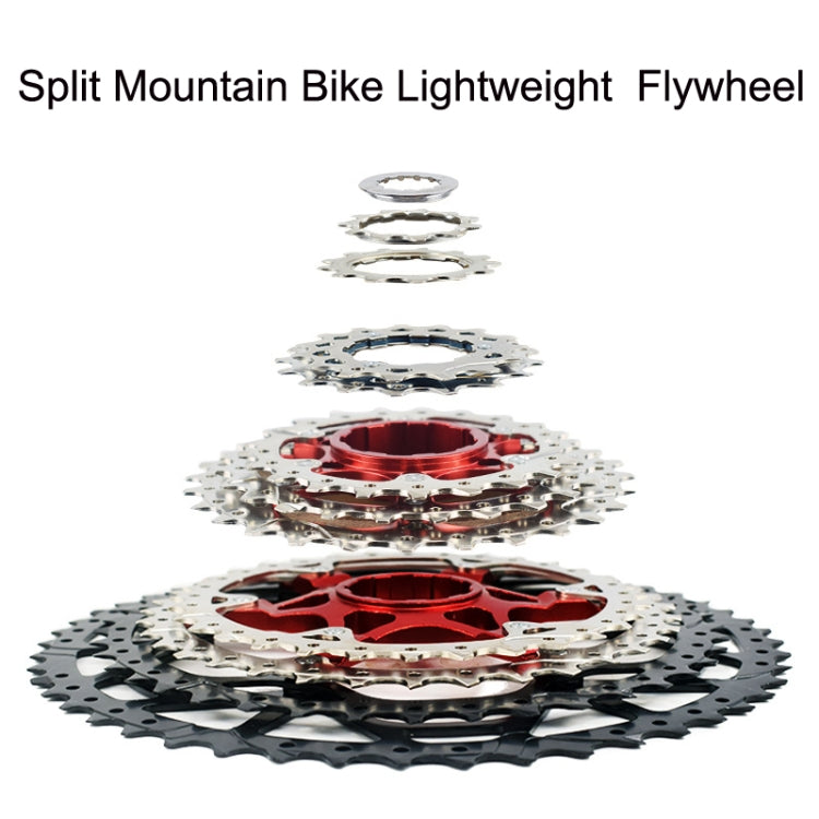 VG Sports Split Mountain Bike Lightweight Cassette Flywheel, Style: 10 Speed 50T (Silver) - Outdoor & Sports by VG Sports | Online Shopping UK | buy2fix