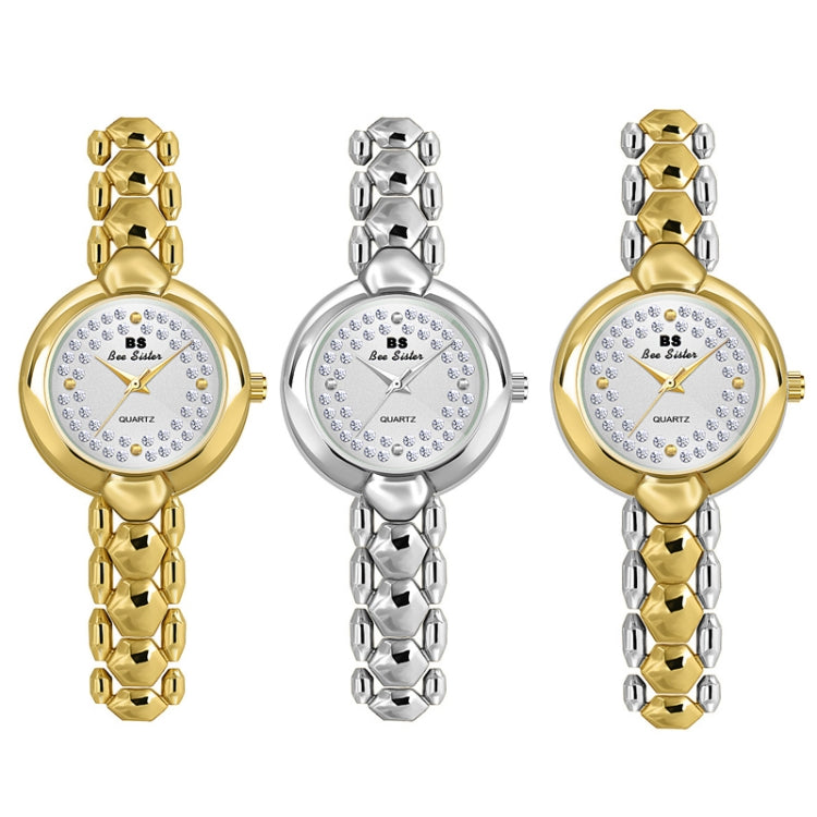 BS Bee Sister FA1691  Ladies Diamond Watch Jewelry Chain Watch(Gold) - Alloy Watches by BS Bee Sister | Online Shopping UK | buy2fix