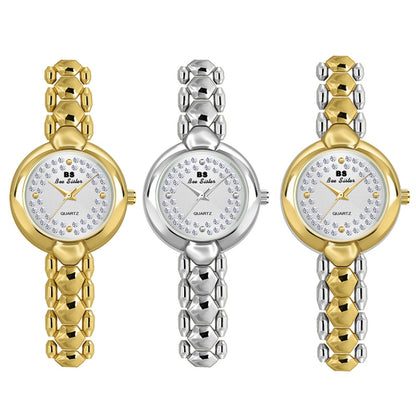 BS Bee Sister FA1691  Ladies Diamond Watch Jewelry Chain Watch(Gold) - Alloy Watches by BS Bee Sister | Online Shopping UK | buy2fix