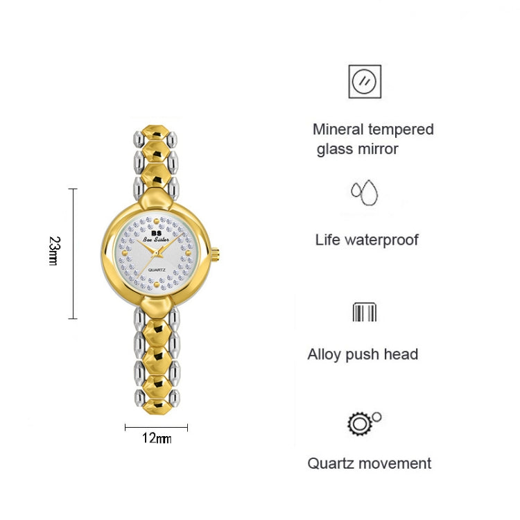 BS Bee Sister FA1691  Ladies Diamond Watch Jewelry Chain Watch(Gold) - Alloy Watches by BS Bee Sister | Online Shopping UK | buy2fix