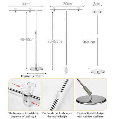 Photography Backdrop Stand Camera Photo Background Props,Style: T-type 2-section 85cm - Camera Accessories by buy2fix | Online Shopping UK | buy2fix