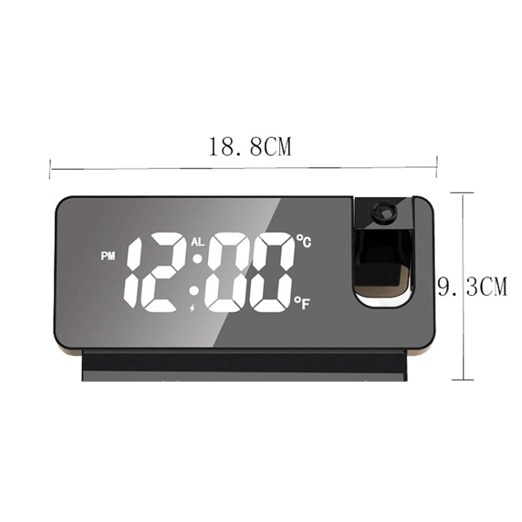 S282 Multifunctional Silent Electronic Digital Projection Clock(Black Shell Green Light) - Novelty Clock by buy2fix | Online Shopping UK | buy2fix