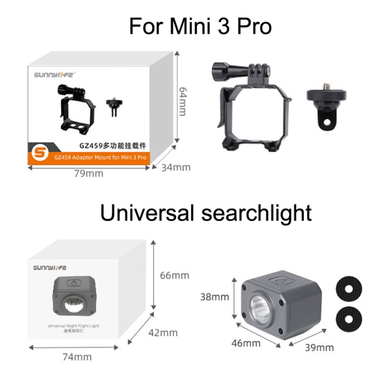 Sunnylife MM3-GZ459 For DJI Mini 3 Pro GoPro10 Action Camera Mount Hanging Load - Mount & Holder by Sunnylife | Online Shopping UK | buy2fix